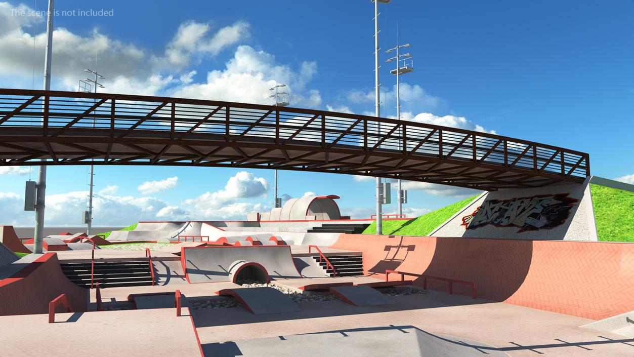3D model Skateboard Park