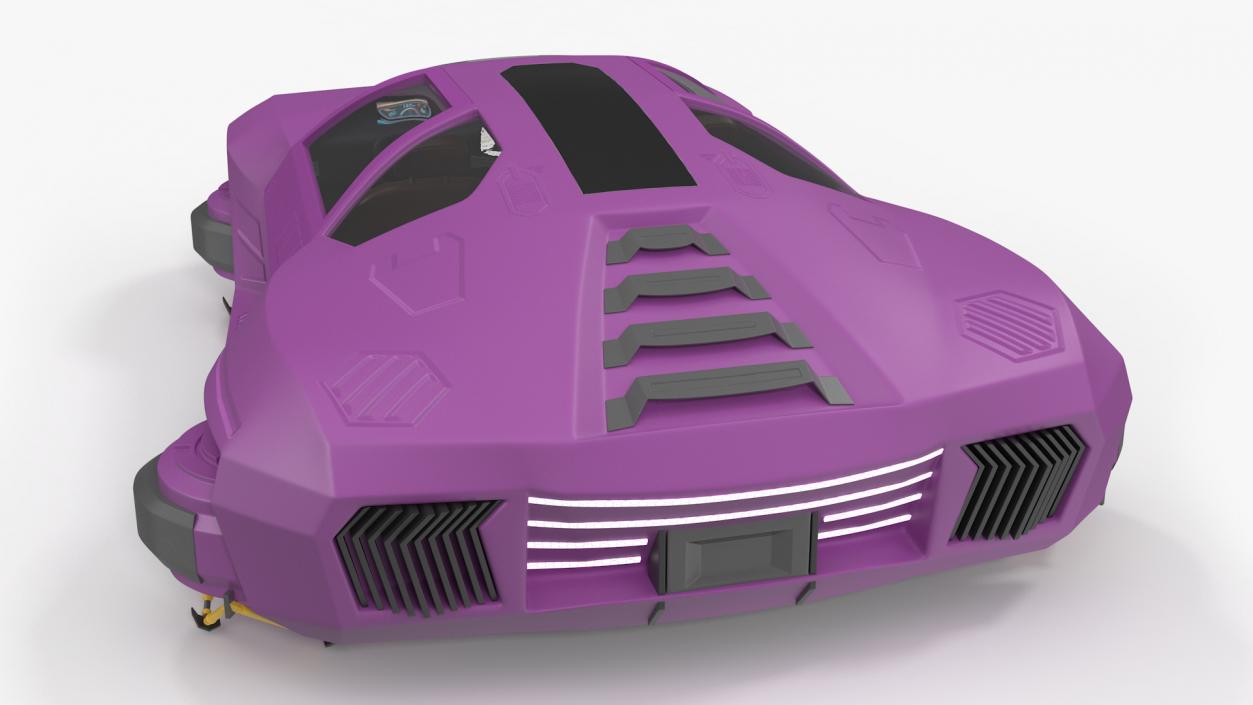 3D Purple Hover Car