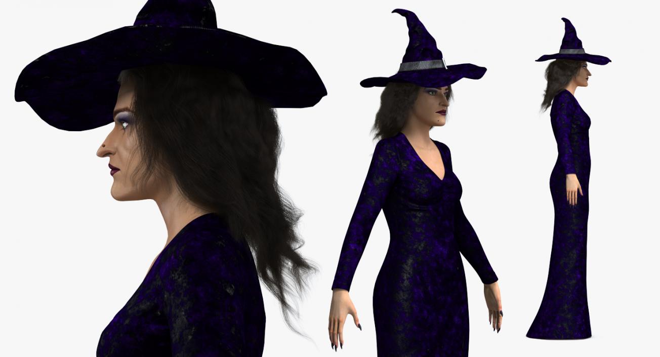 3D Witch Woman Rigged model