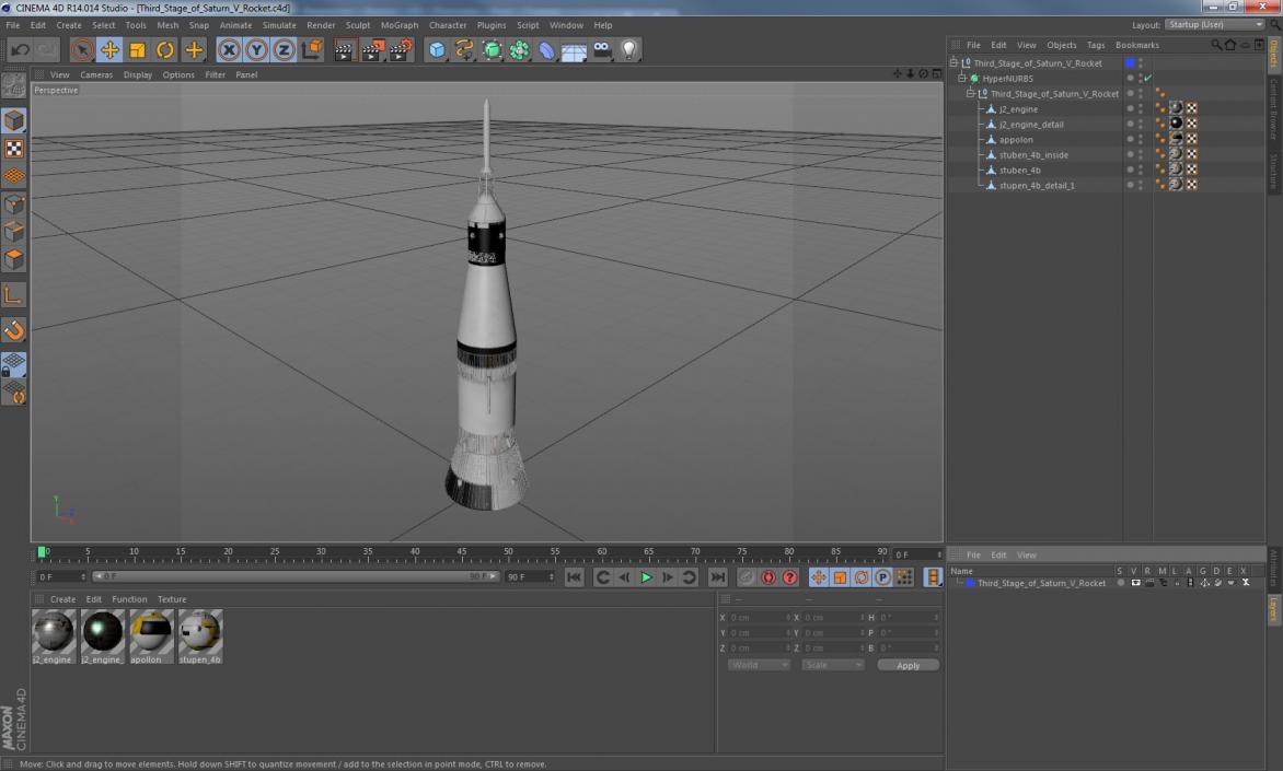 3D model Third Stage of Saturn V Rocket