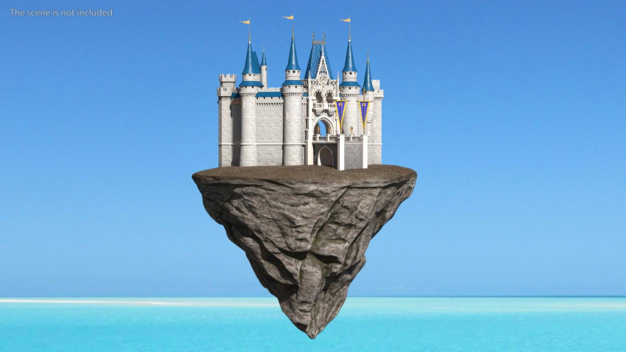 Rock Island with Castle Entrance 3D