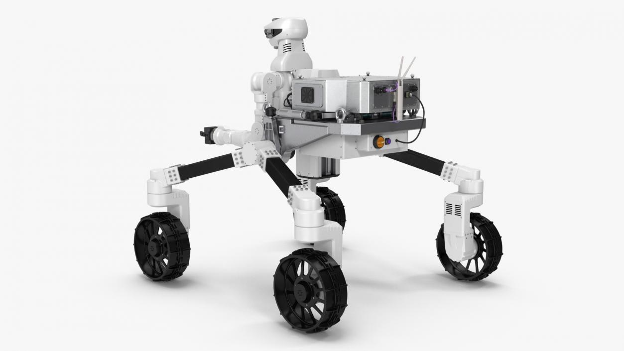 3D Lunar Robotic Rover Rigged