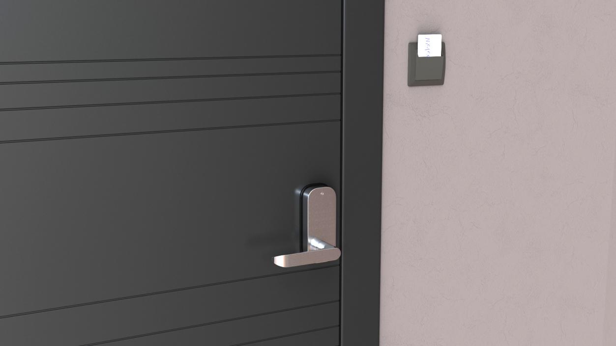 Silver Internal Door Handle 3D