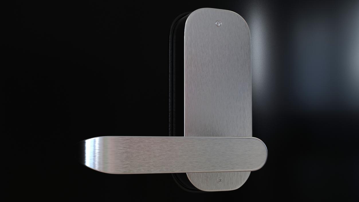 Silver Internal Door Handle 3D