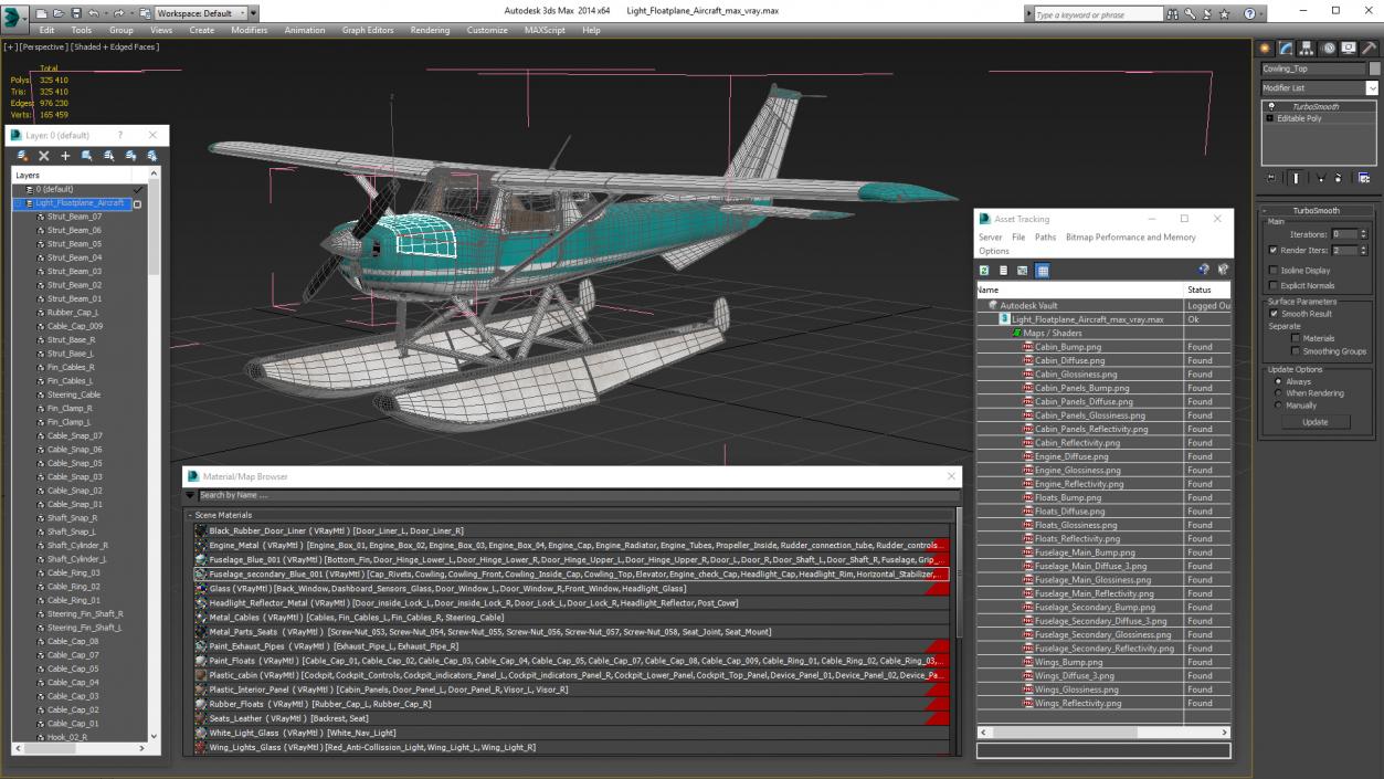 3D model Light Floatplane Aircraft