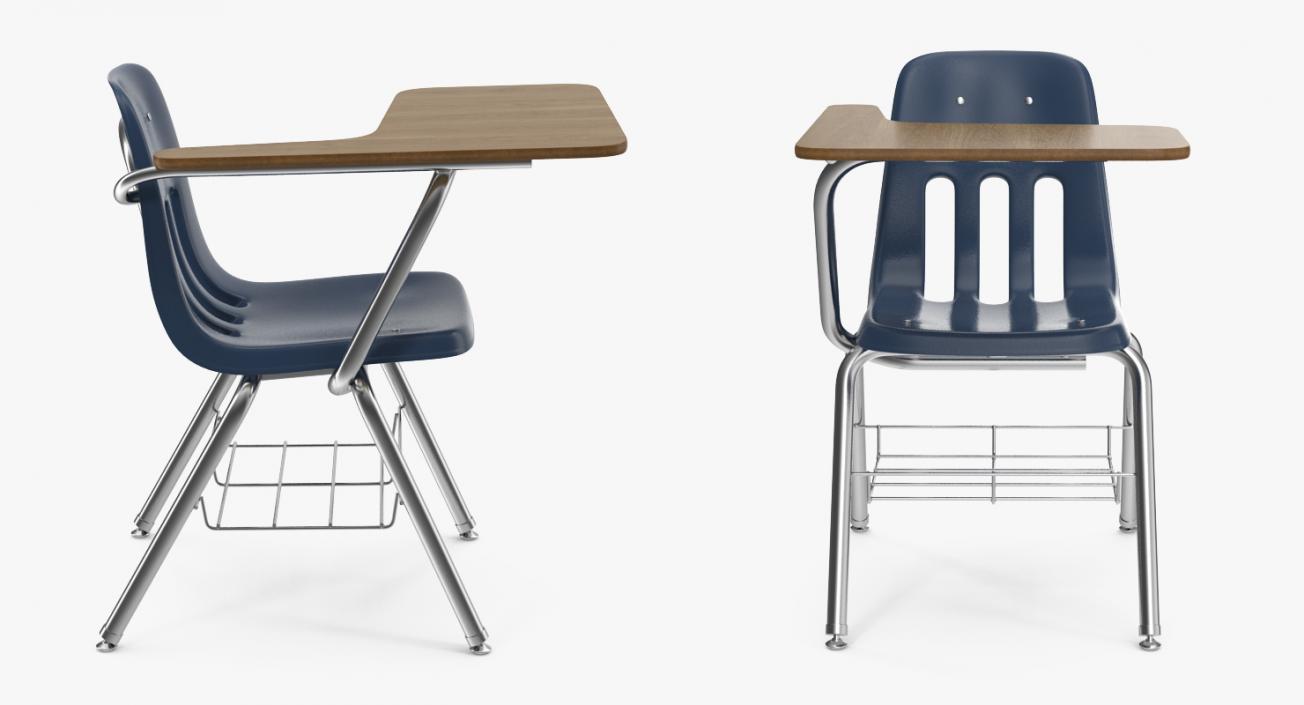 3D School Desk and Chair