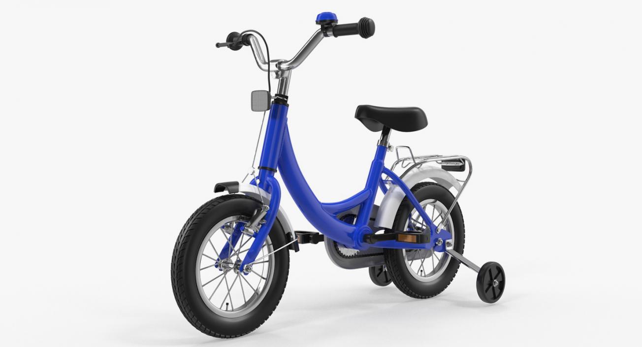 3D Small Kids Bike with Training Wheels