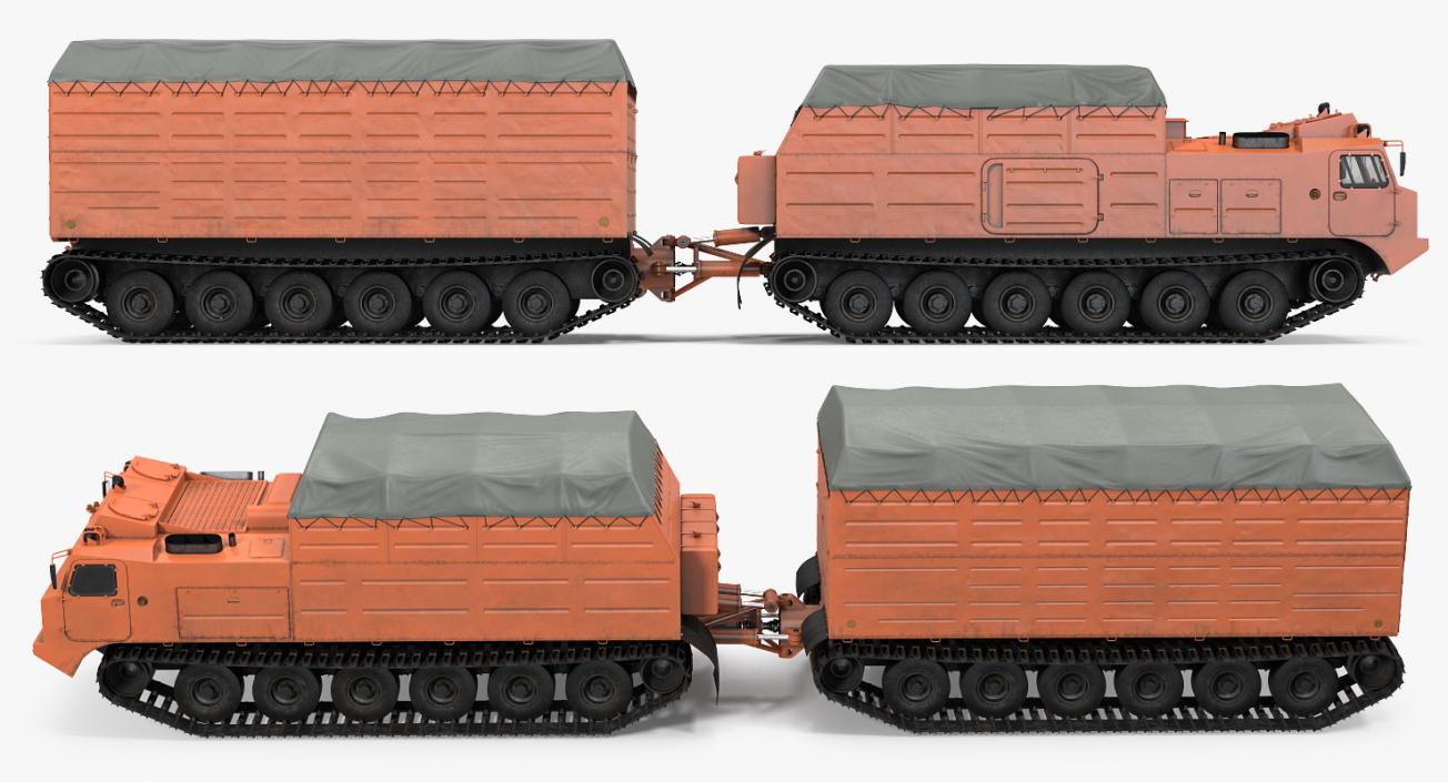 Multi Purpose Articulated Tracked Vehicle Vityaz DT 30 3D model