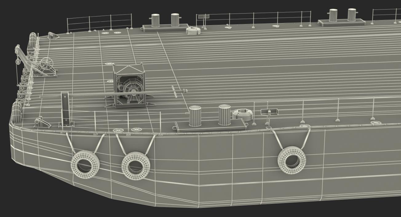 3D Pontoon Barge model