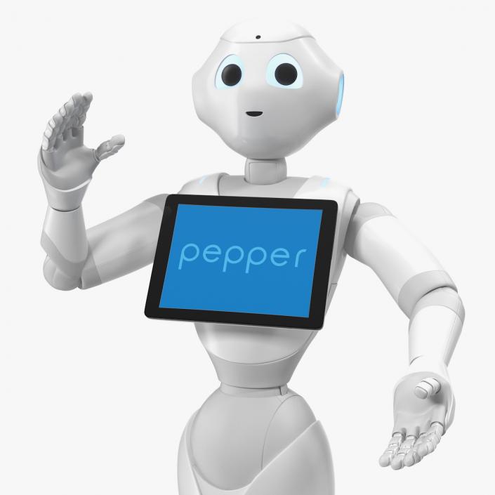 Pepper Robot Rigged 3D model