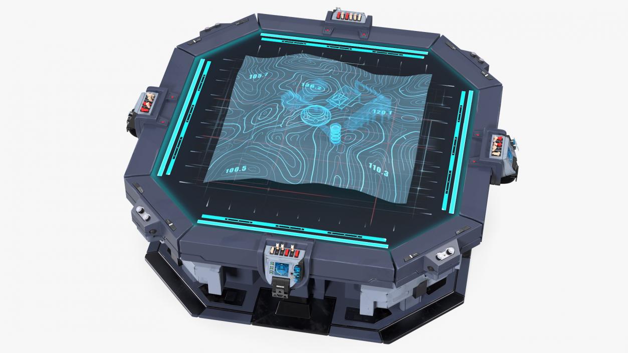 3D Sci-Fi Table with Hologram