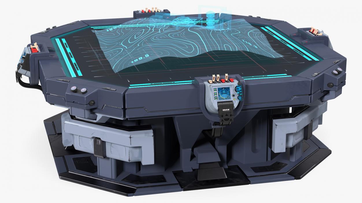 3D Sci-Fi Table with Hologram