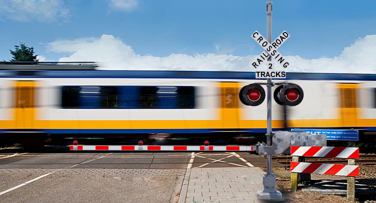 Railroad Crossing Gate 3D
