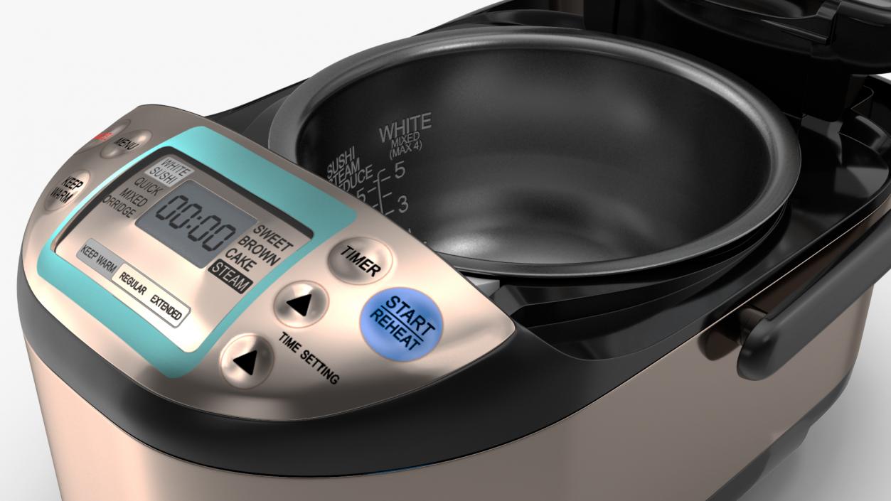 3D model Pressure Rice Cooker Gray