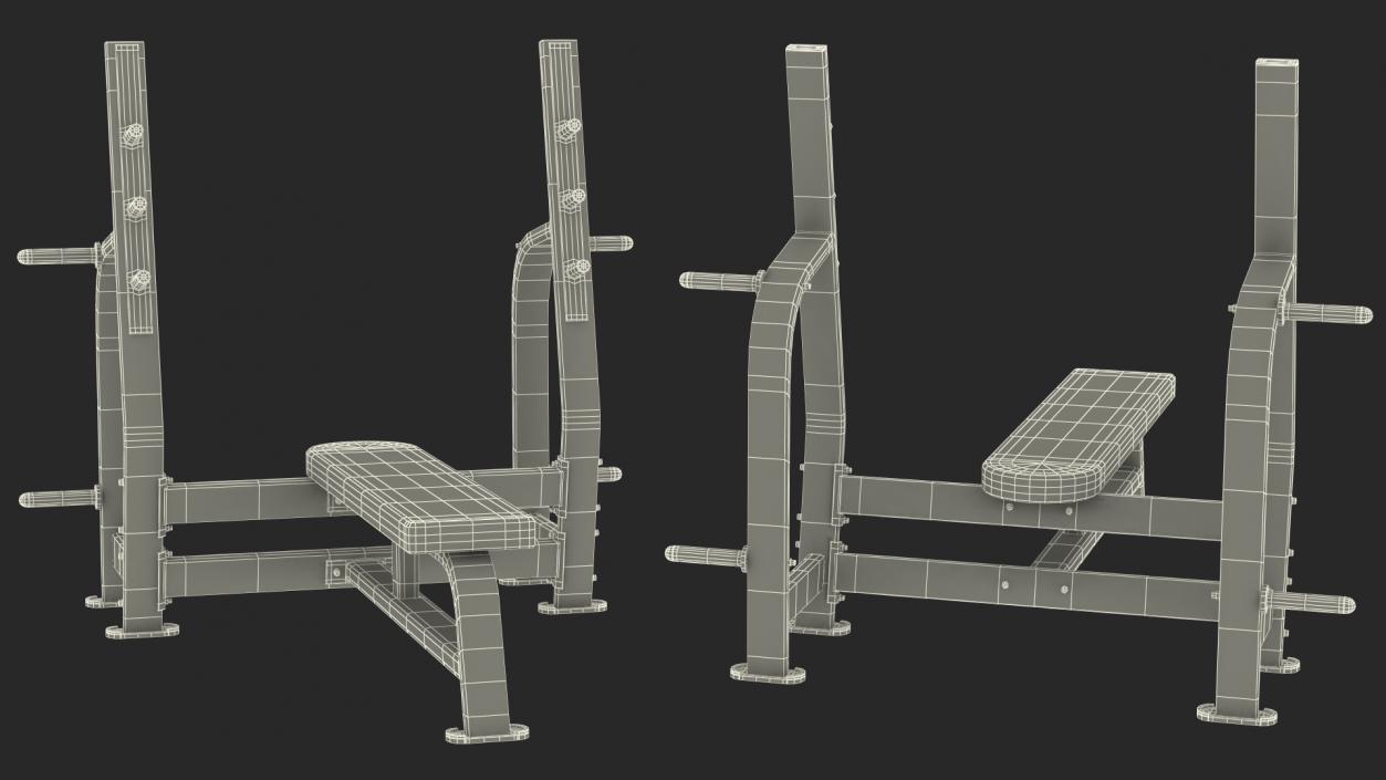 Olympic Bench Press 3D model
