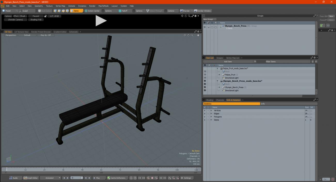 Olympic Bench Press 3D model