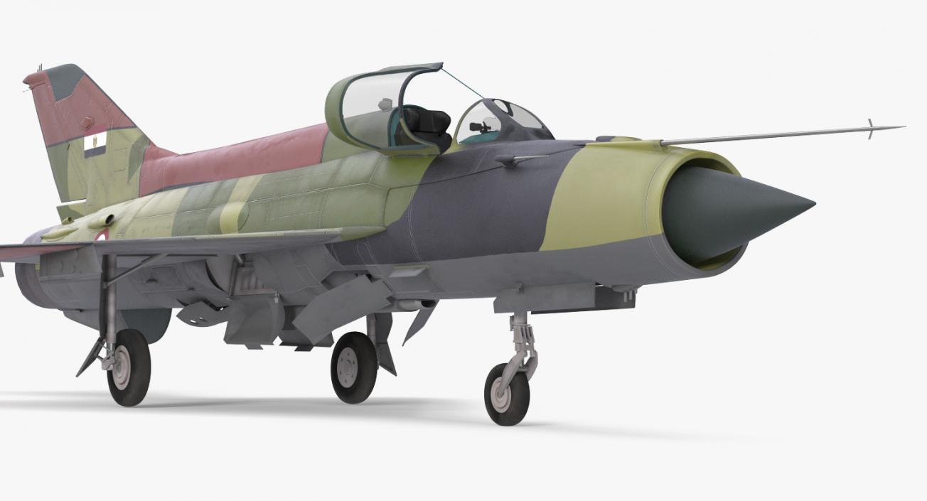 3D model MiG-21 Egyptian Air Force