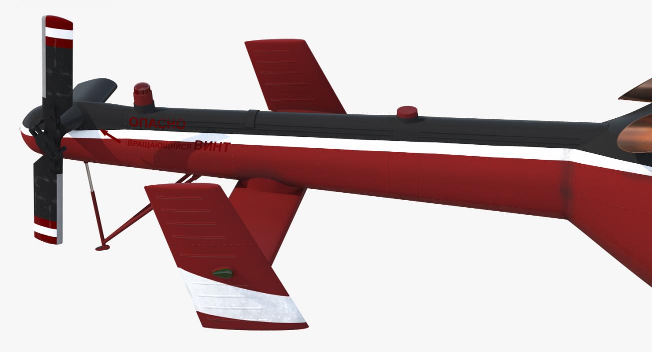 3D Kazan Ansat Russian Light Helicopter Rigged model