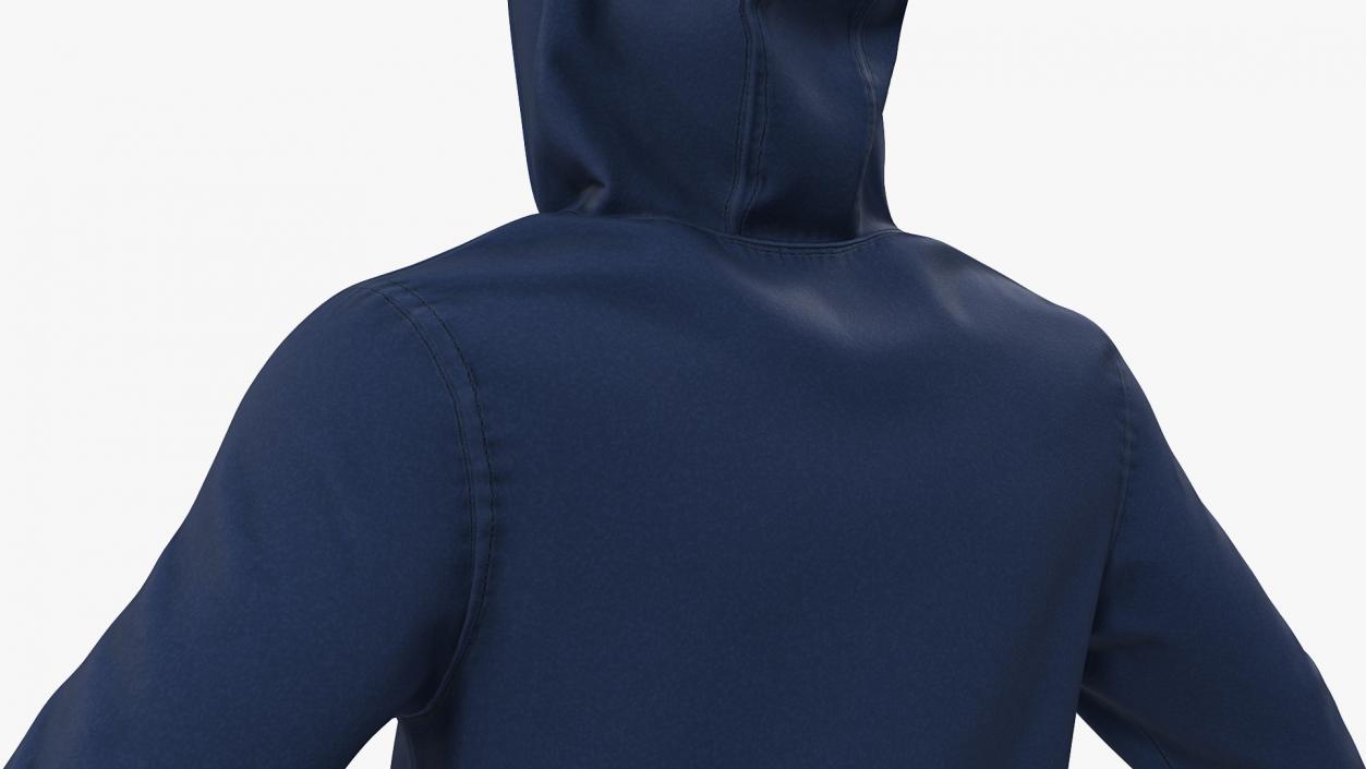 3D Blue Hoodie Nike Raised Hood model