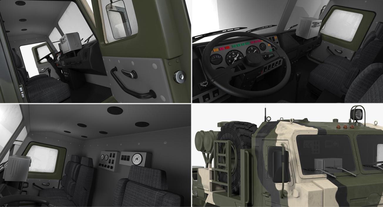 Military Truck BAZ 64022 3D model