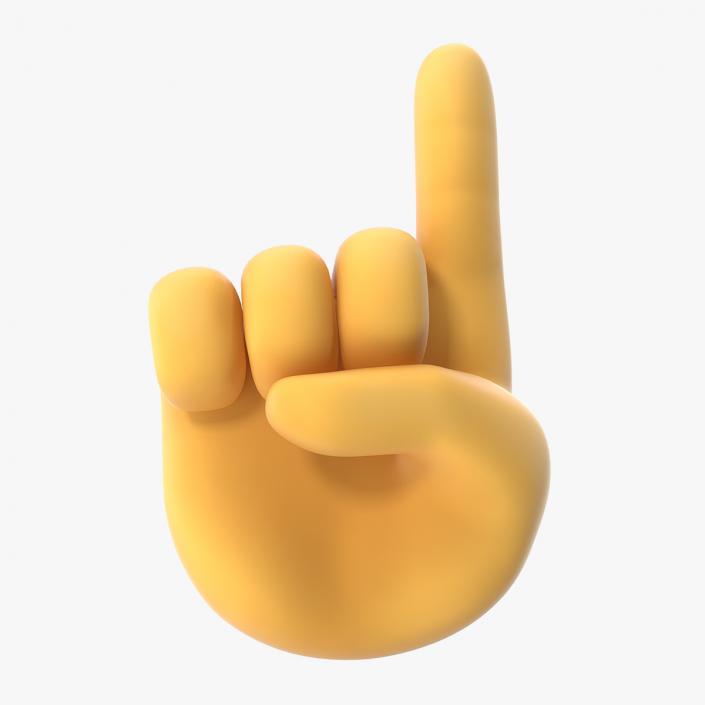 3D Index Pointing Up Emoji model