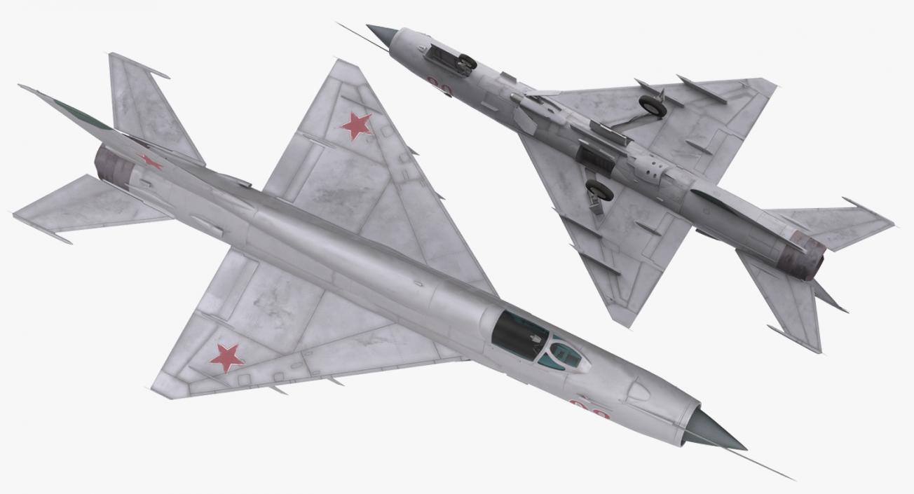 3D model Fighter MiG-21 Fishbed Russian