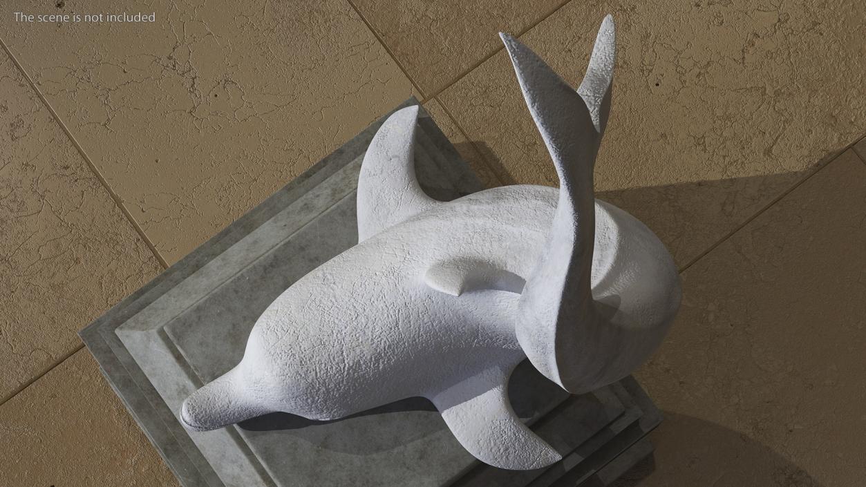 Marble Dolphin Sculpture 3D model
