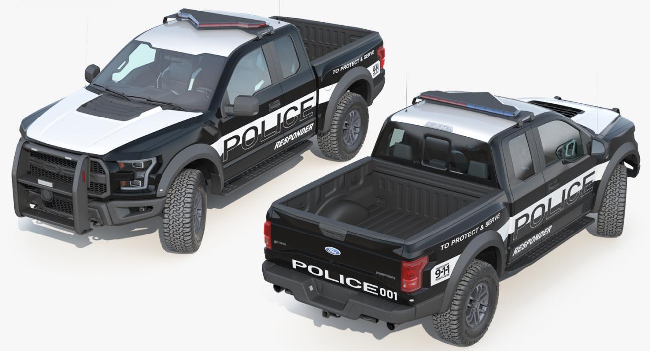 3D model Ford F150 Raptor Police Interceptor Unit