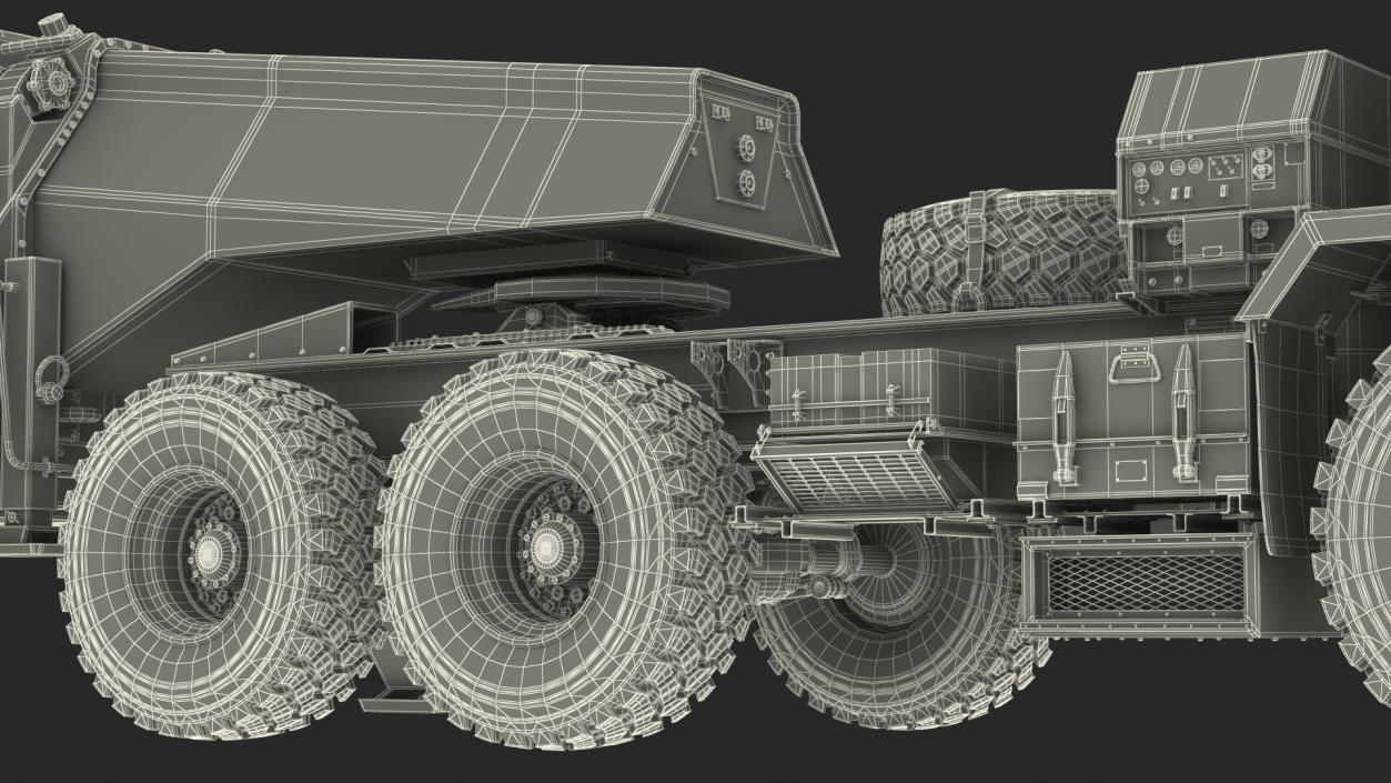 3D model Tractor with TPY2 Radar Rigged