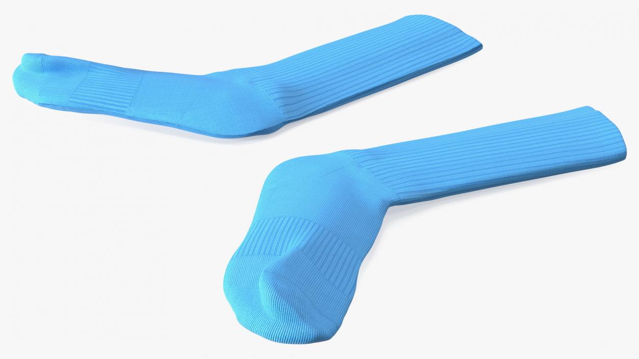 3D model Long Socks Blue Idle
