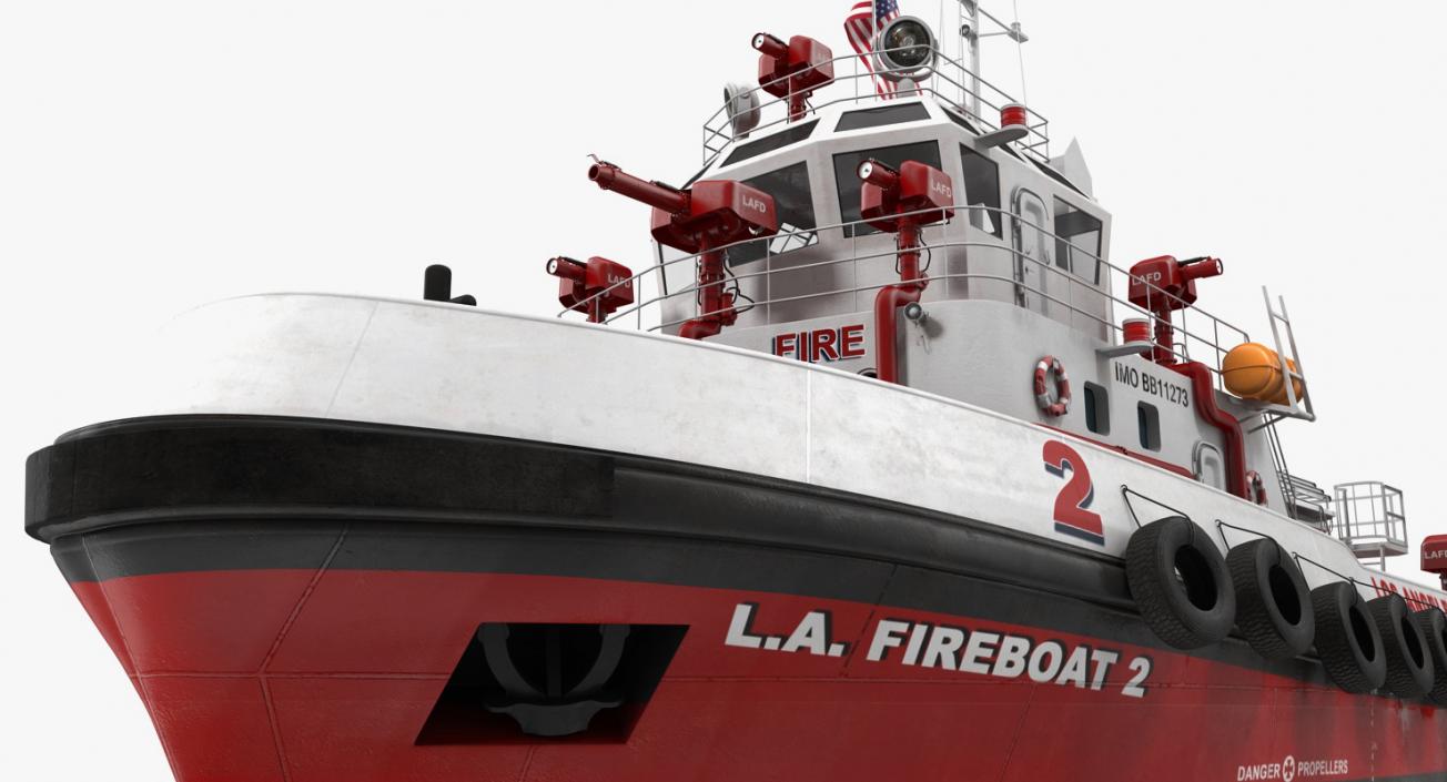 Los Angeles Fireboat Rigged 3D