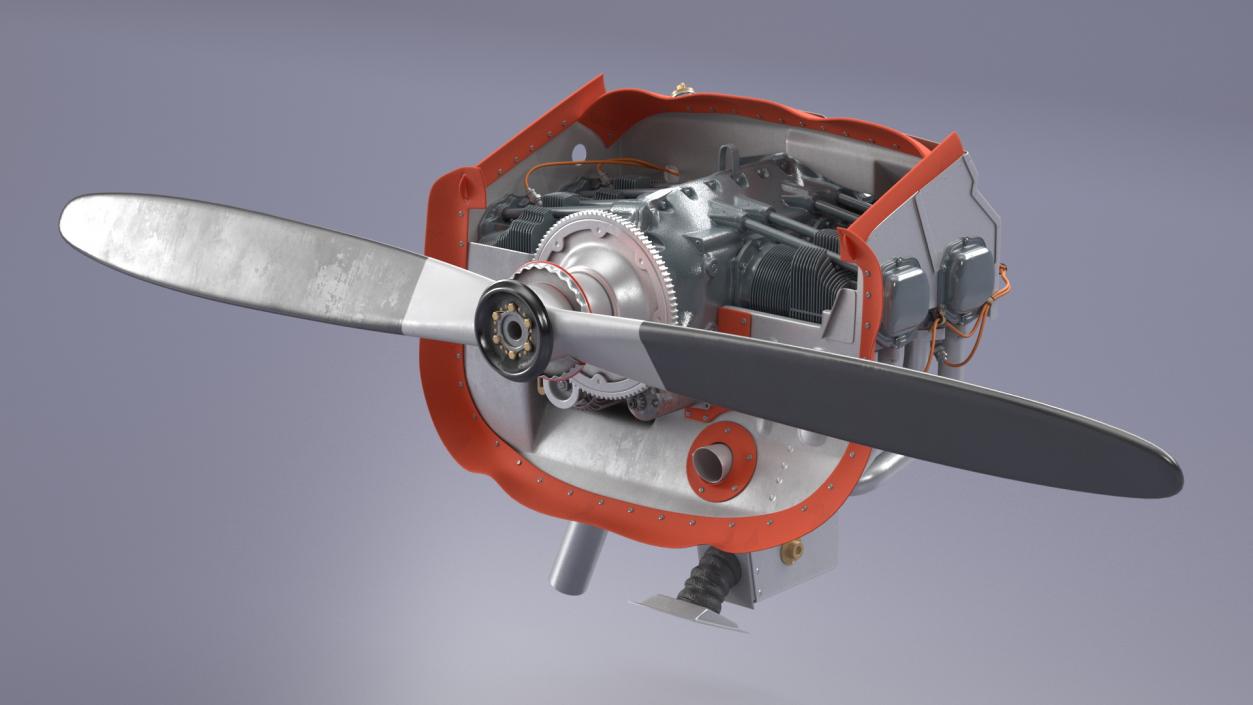 Lycoming O 320 Piston Aero Engine New 3D