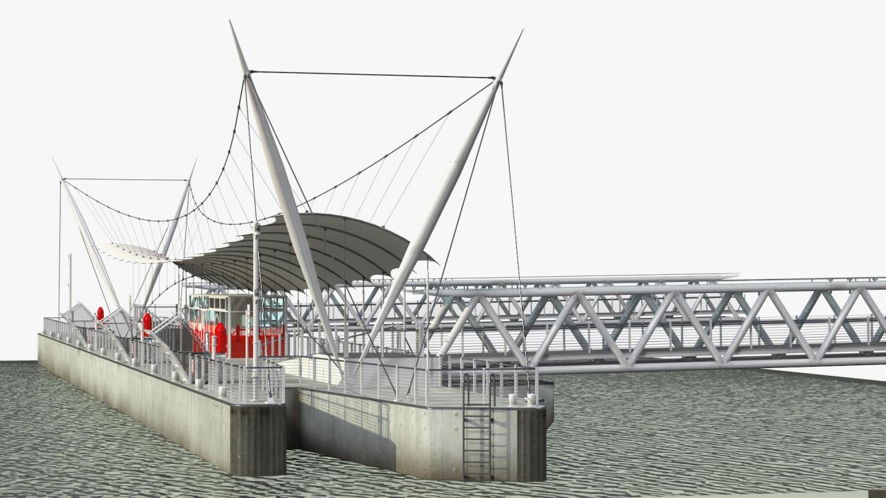 3D model Millennium Wheel Pier Platform
