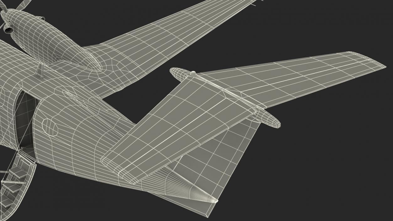 Twin Turboprop Civil Utility Aircraft 3D