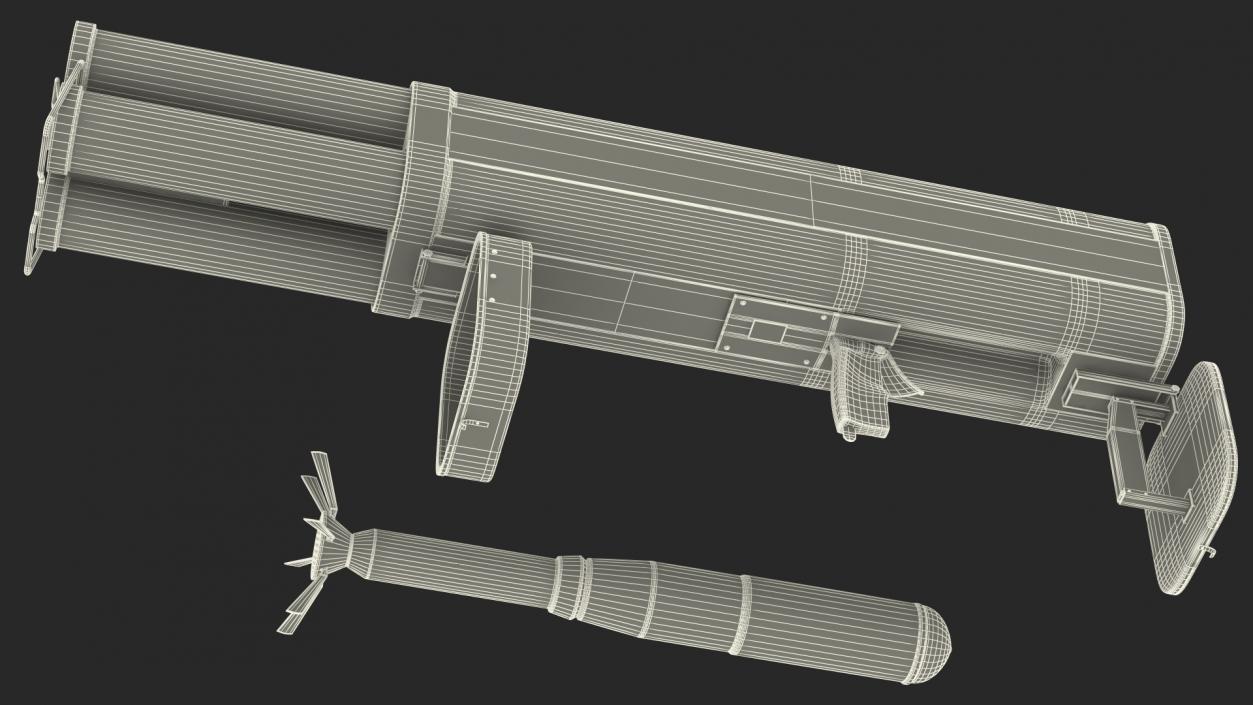 Incendiary Rocket Launcher M202A1 FLASH Set Dusty 3D model