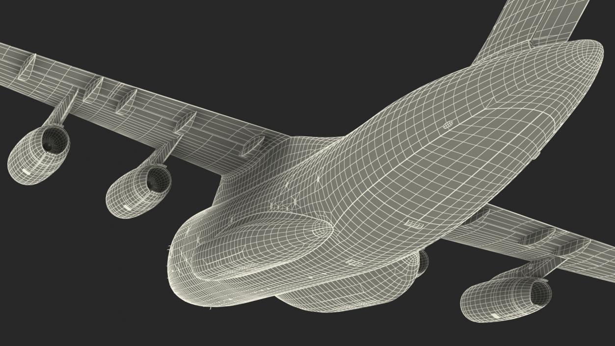 3D model Large Military Transport Aircraft Flight
