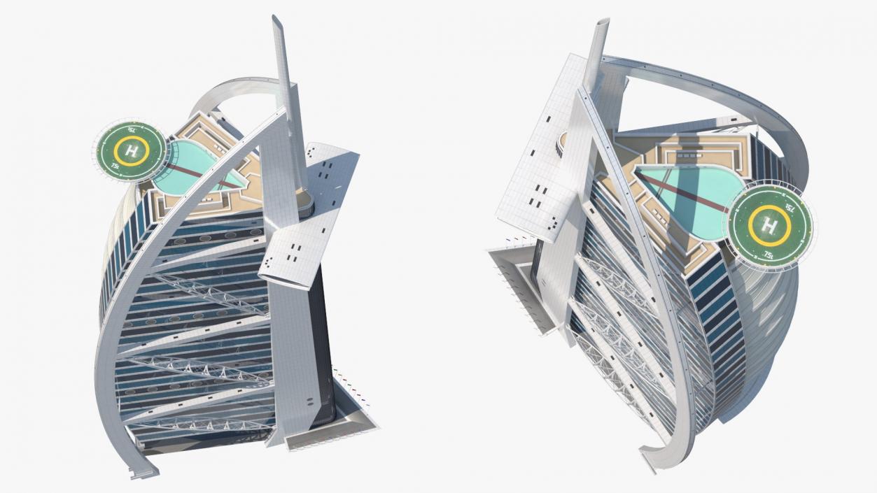 3D Burj Al Arab Tower model