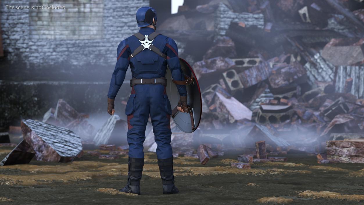 Captain America Standing 3D model