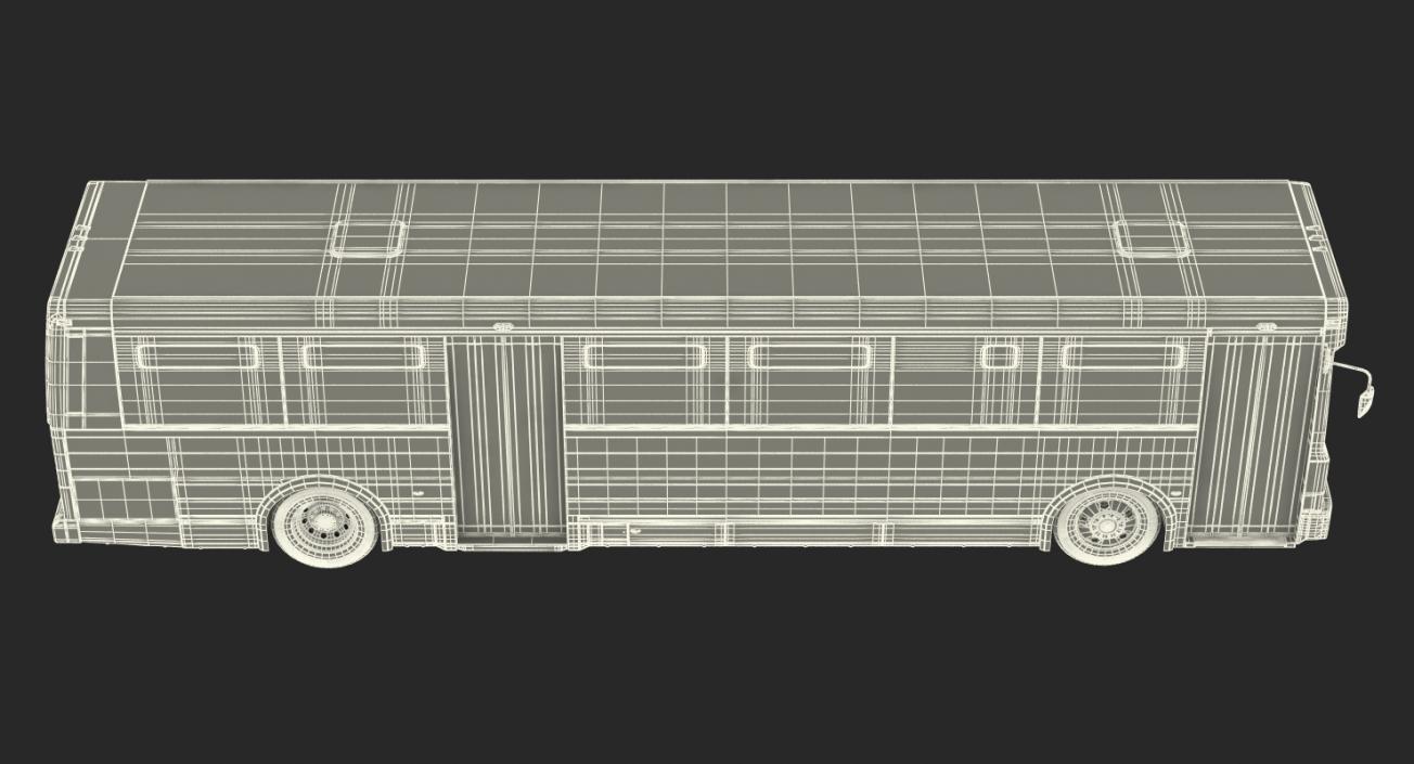 Flxible Metro D Transit Bus Rigged 3D model