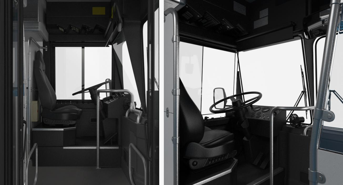 Flxible Metro D Transit Bus Rigged 3D model