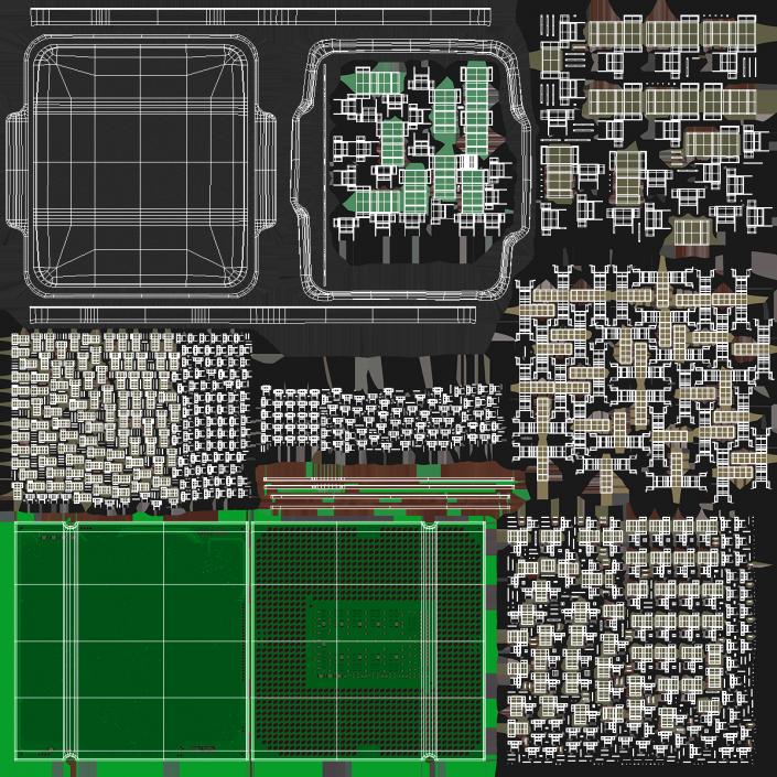 Land Grid Array CPU 3D model