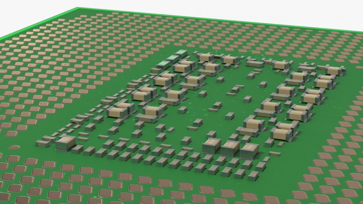 Land Grid Array CPU 3D model