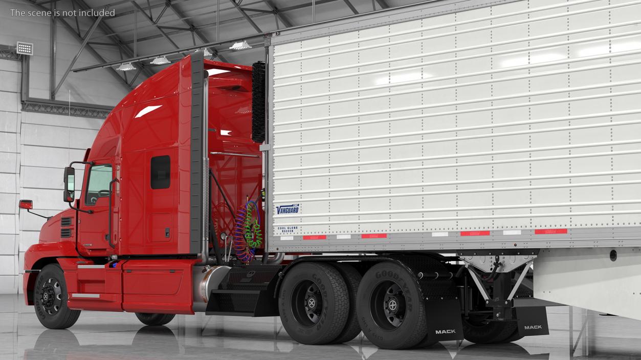 3D Mack Anthem Truck with Vanguard Reefer Trailer
