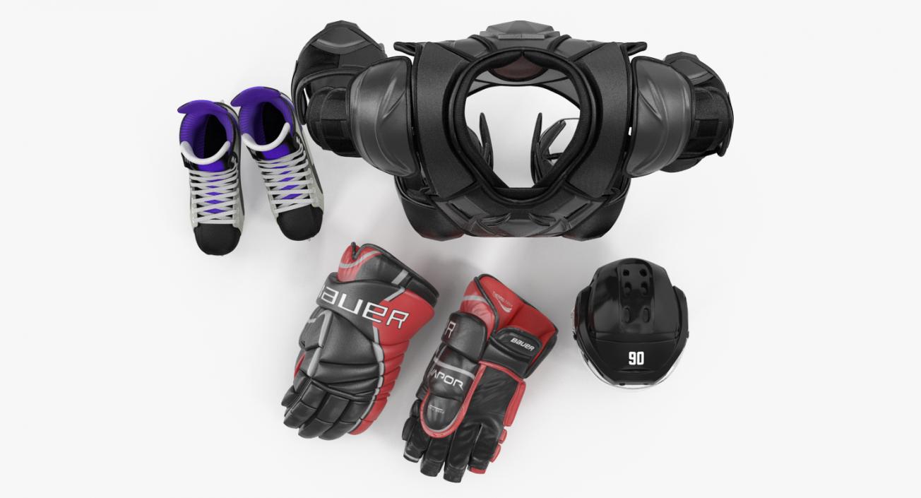 3D Hockey Protective Gear Kit 4 model