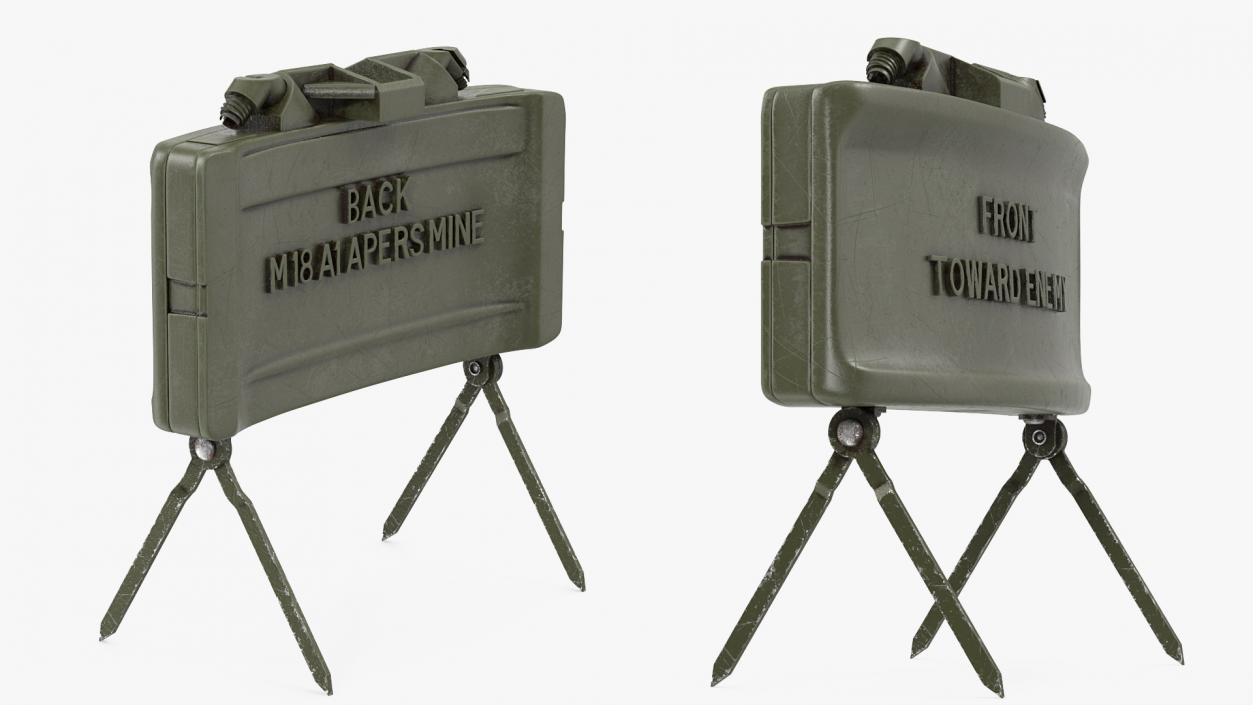 M18A1 Claymore Anti Personnel Mine Aged 3D model