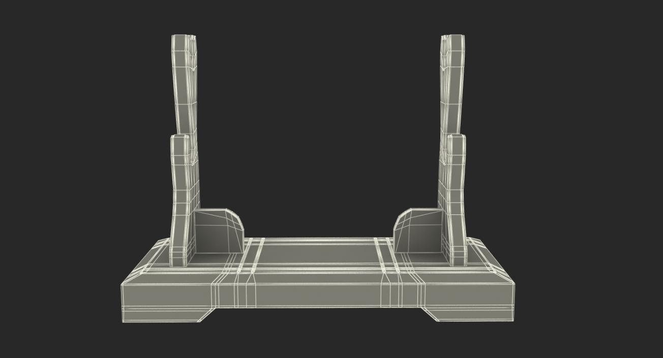 3D Double Sword Stand model