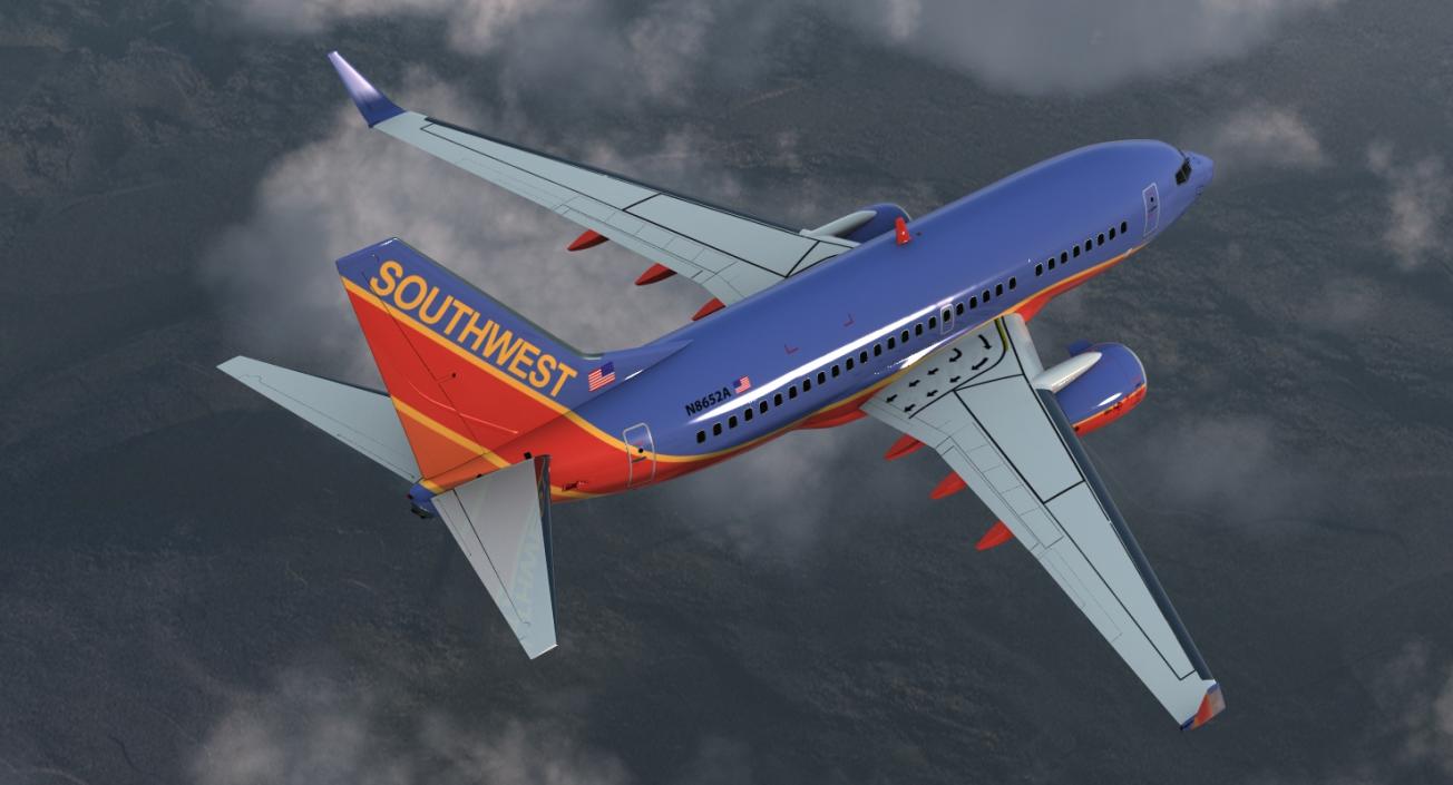 Boeing 737-600 with Interior Southwest Airlines 3D