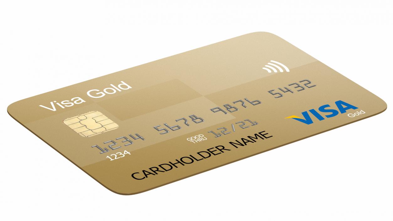 3D Visa Gold Credit Card