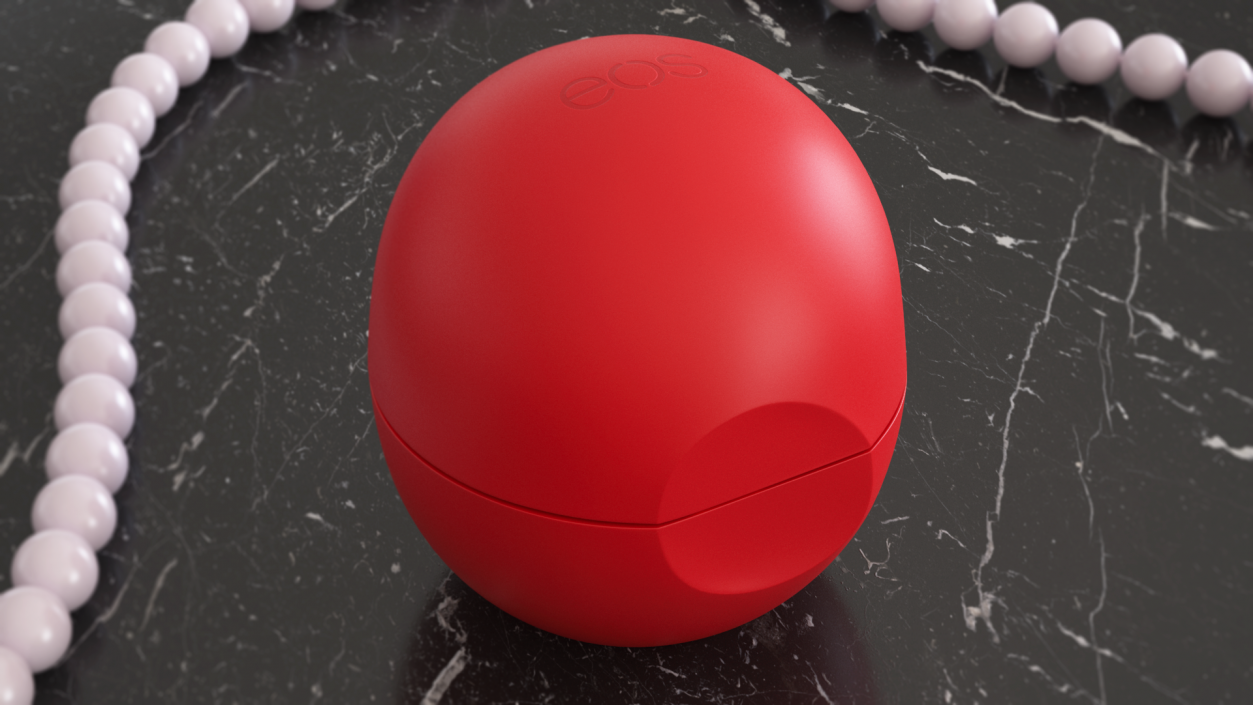 3D model EOS Lip Balm Sphere Red Closed