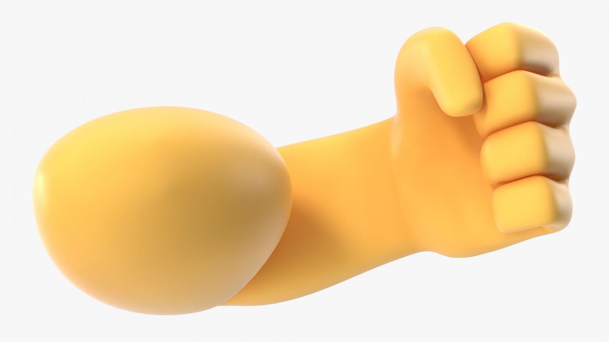 Flexed Biceps Emoji 3D model